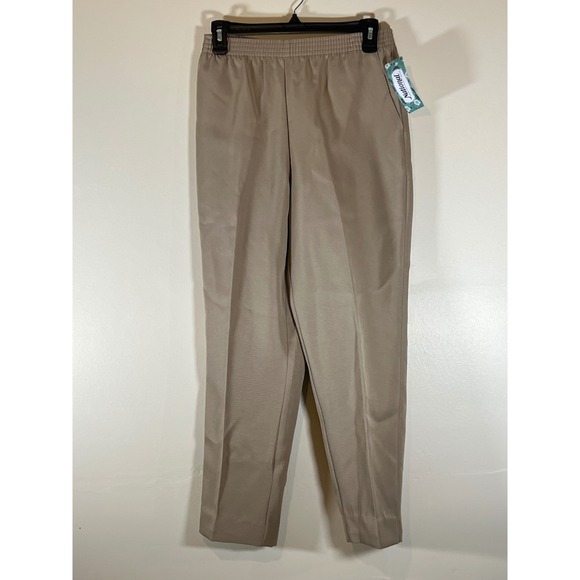 NWT - National Slacks Women's 8P Petite Tan Pull On Elastic Waist Pants 8 Petite - Picture 1 of 4